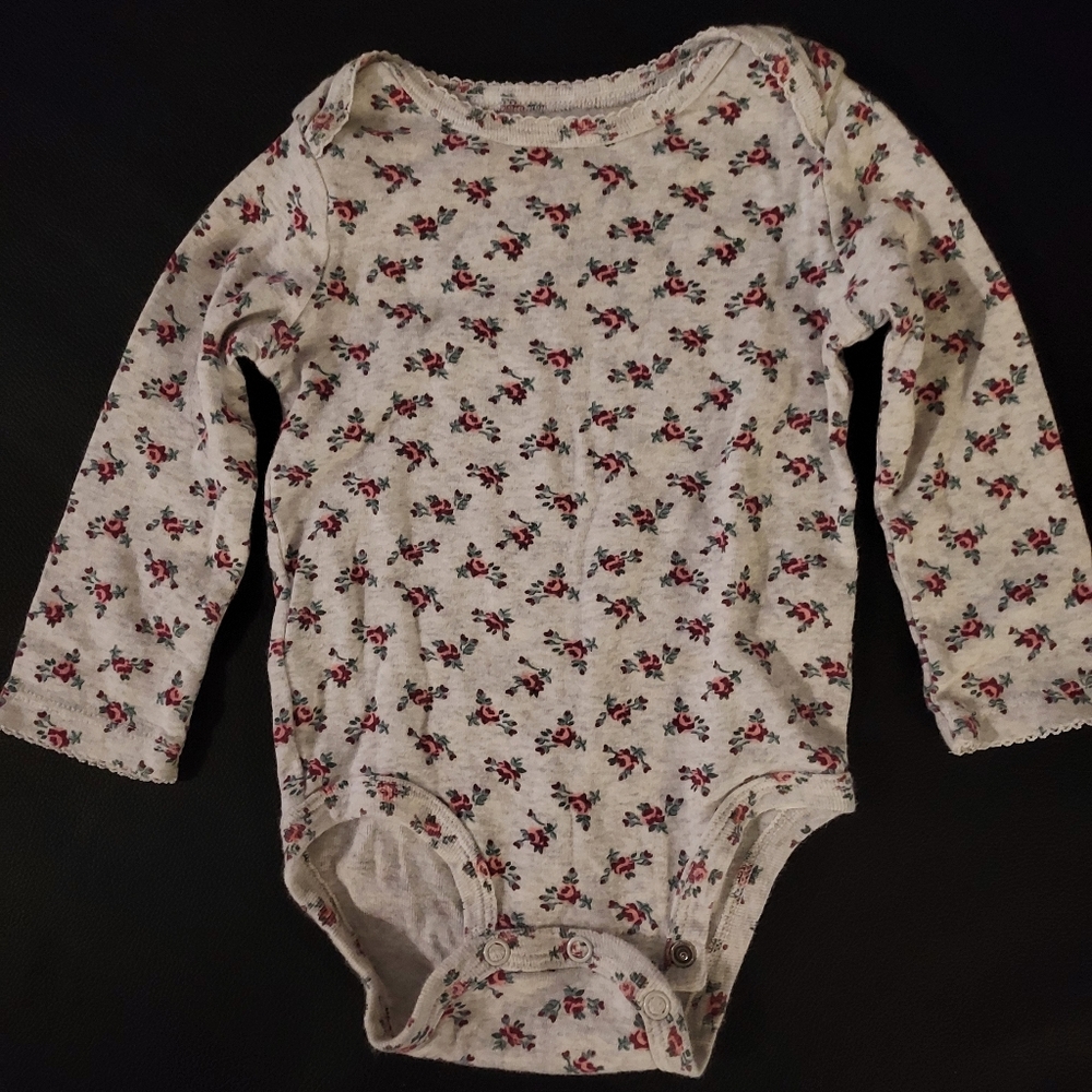 Carter's Floral Print Long Sleeve Bodysuit